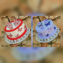 Cake temático de merengue... 🦋 