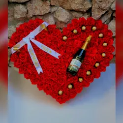 Corazón gigante de rosas 🌹 