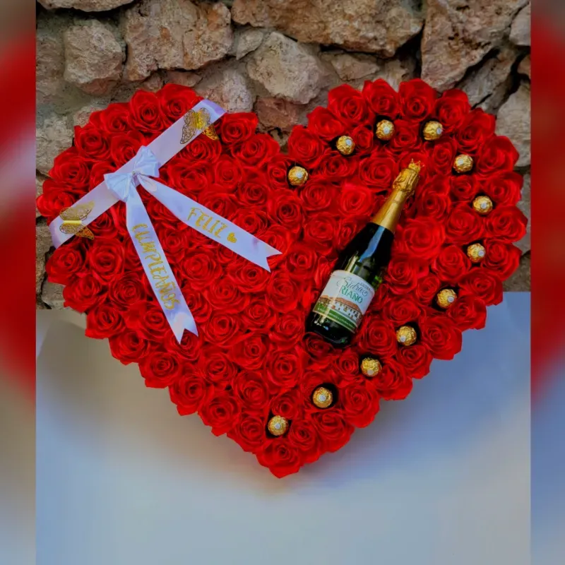 Corazón gigante de rosas 🌹 