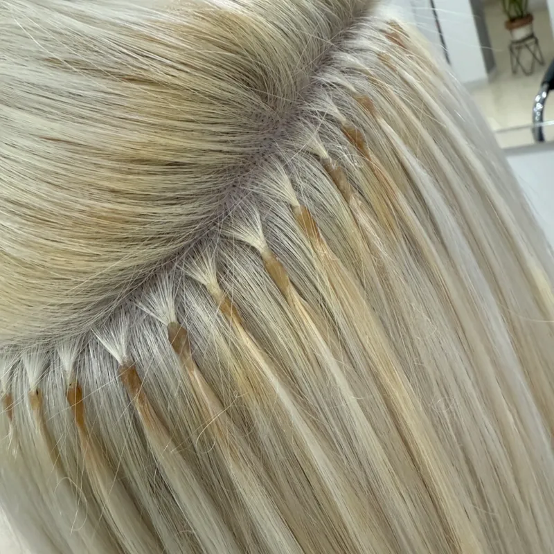 Extensiones con queratina italiana (fusión)