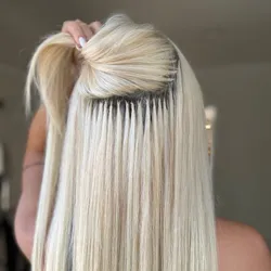 Peinado para cabello largo con extensiones 