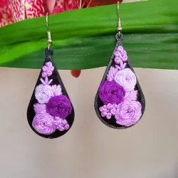 Aretes forma lágrima 