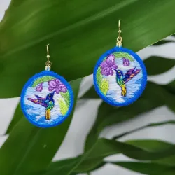 Aretes forma redonda personalizados