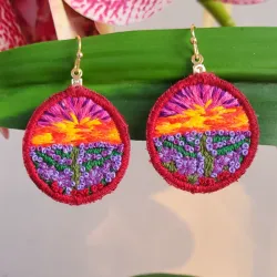 Aretes forma redonda personalizados