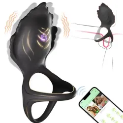 ‼️Anillo de Pene Vibrador de Triángulo Dorado‼️S(5)