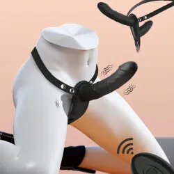 ‼️Arnés Doble Dildo Vibrador con Carga USB y Mando Inalámbrico‼️(5)