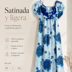 Bata de casa satinada