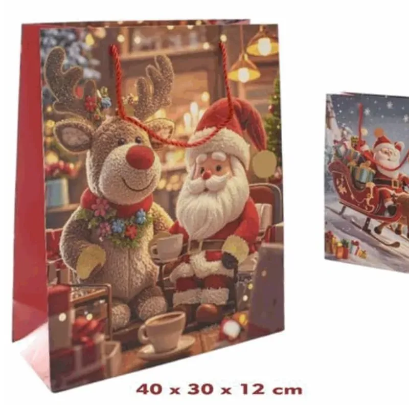 ‼️Bolsa de regalo de navidad‼️ Reno con santa