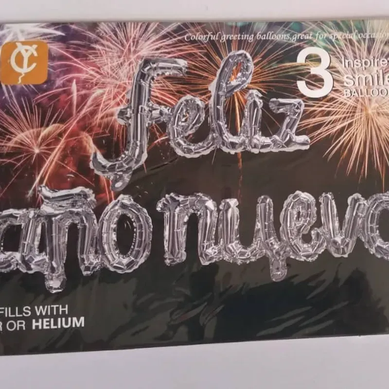 Cartel de globos - Feliz Año Nuevo