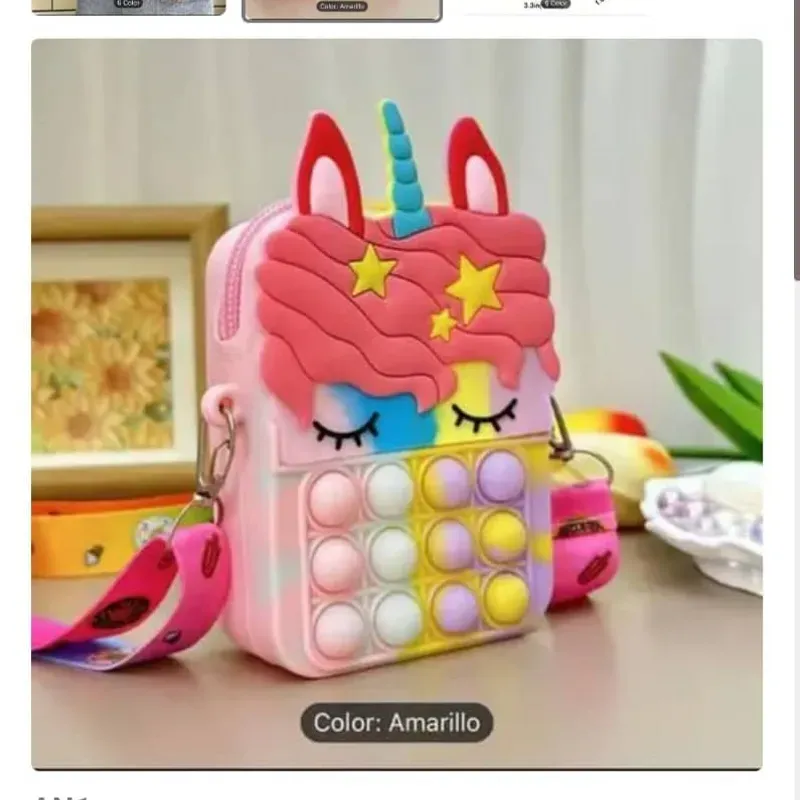 Carterita de unicornio pop-it