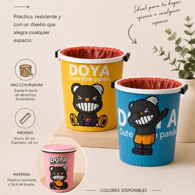 ‼️Cesto plástico con dibujo animado‼️