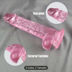 ‼️Consolador realista con ventosa y testículos 21cm‼️(5)