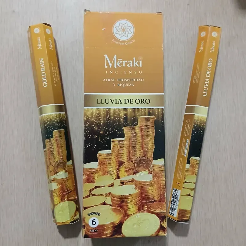 ‼️Estuche de 20 inciensos Lluvia de Oro‼️