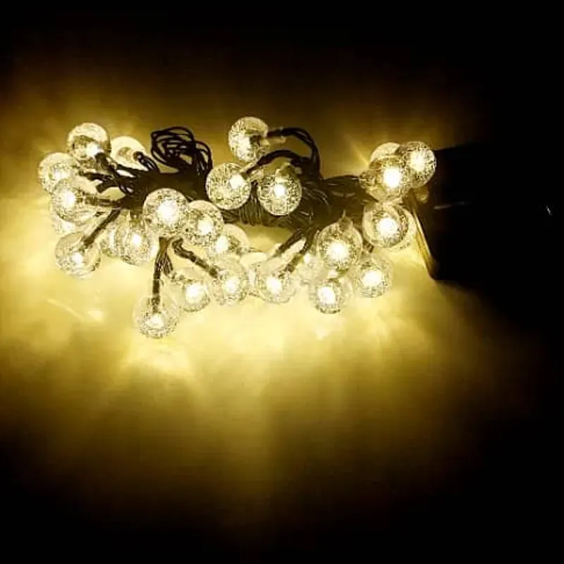 ‼️Guirnalda de luces de bolas (*carga solar*)‼️