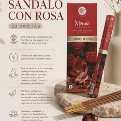 INCIENSO SANDALO CON ROSA 20 VARITAS