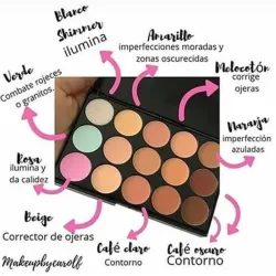 Paleta de maquillaje de 15 tonos 