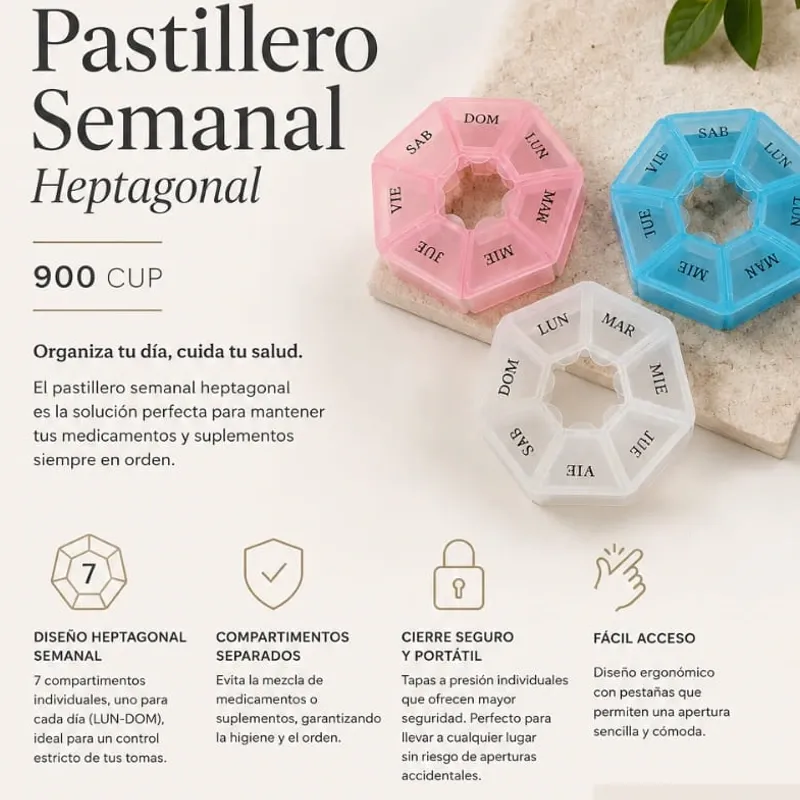 ‼️Pastillero hexagonal‼️