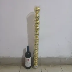 Set de 12 bolas de navidad (dorado)