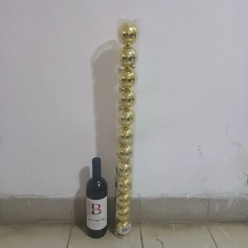 Set de 12 bolas de navidad (dorado)