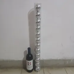 Set de 12 bolas de navidad (Plateado)