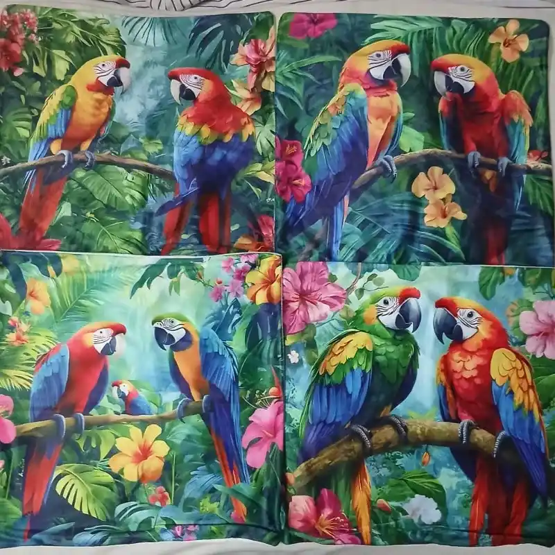 ‼️Set de 4 forros de cojines‼️ aves #2