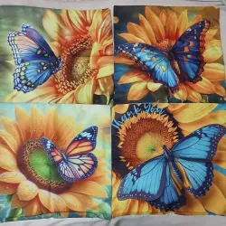‼️Set de 4 forros de cojines‼️ 🦋 🌼 