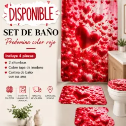 ‼️Set de baño‼️ de corazones ♥️ 