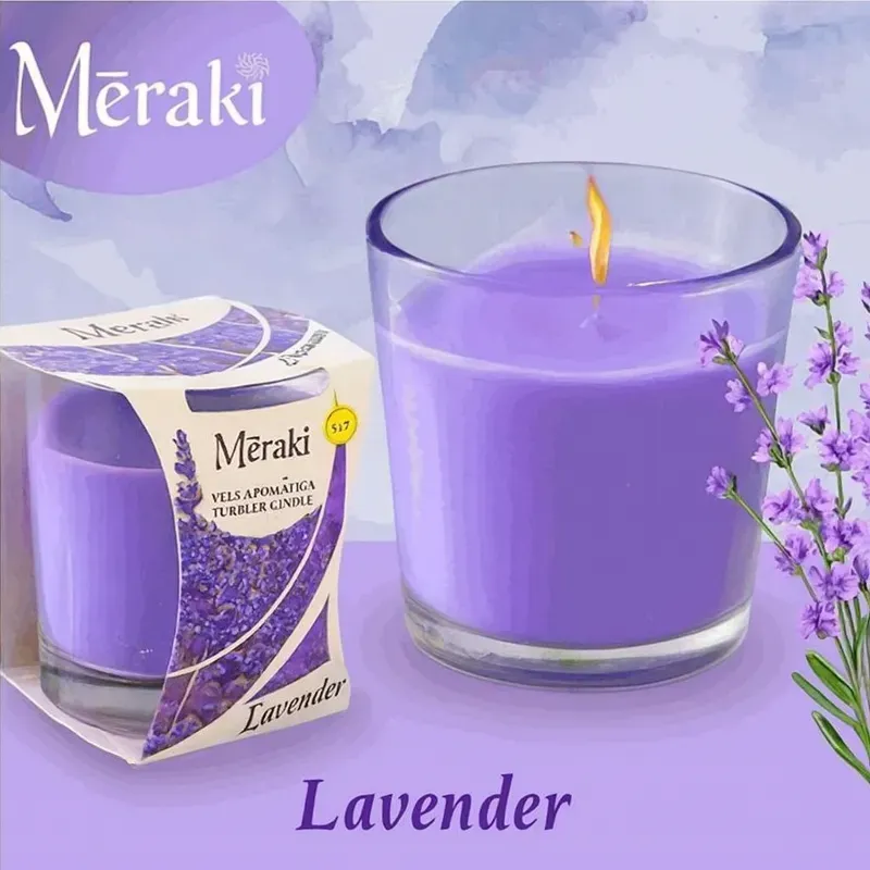 ‼️Vela aromática Meraki de Lavanda‼️ 3 oz