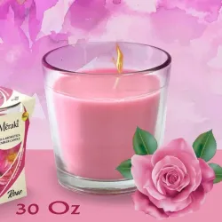 ‼️Vela aromática Meraki de Rosa ‼️ 3 Oz.