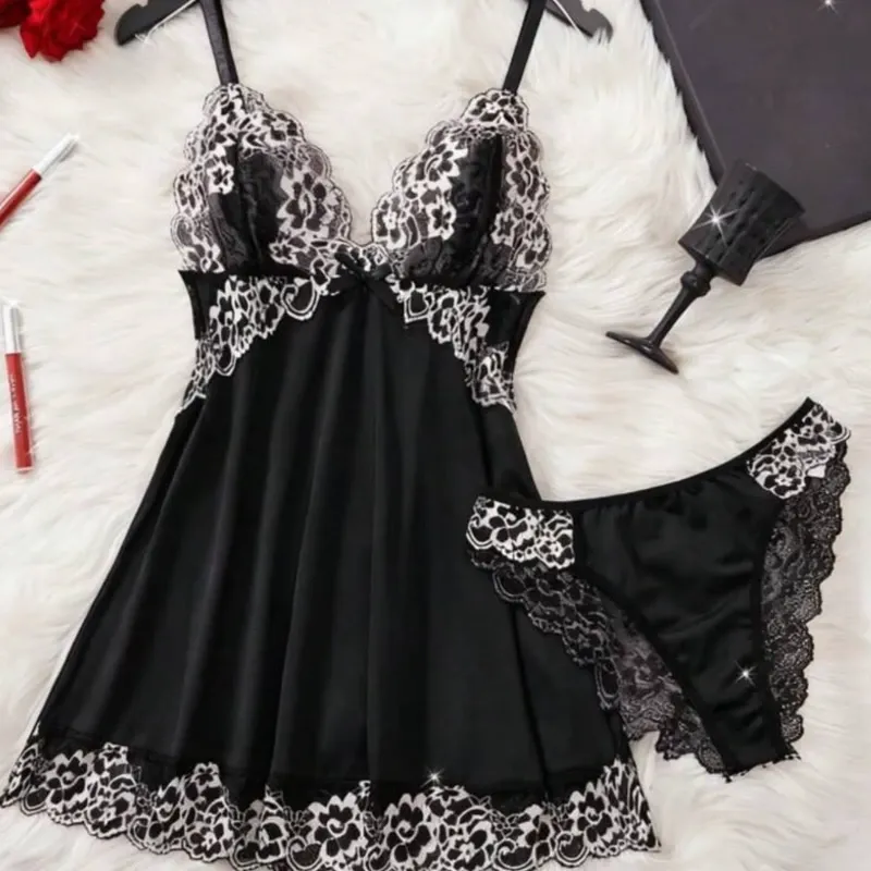 Vestido de encaje para dormir