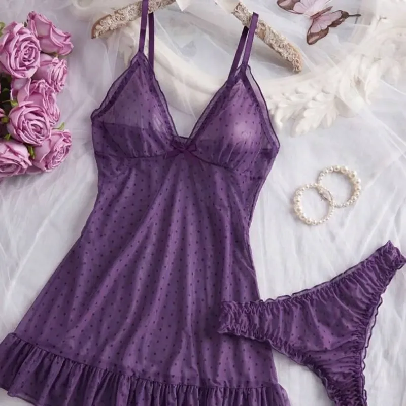 Vestido de encaje para dormir