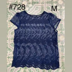 Blusa azul de malla 