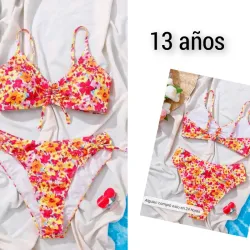 Bikini niña floreado