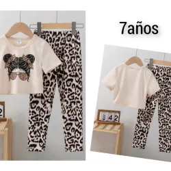 Conjunto de niña leopardo 