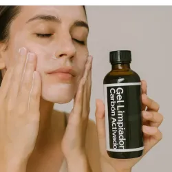 Gel facial limpiador de carbon activado