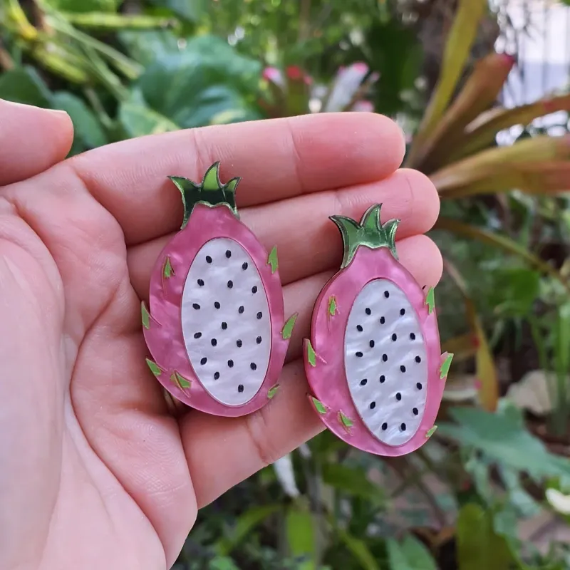 Aretes de PITAYA (Fruta del dragón)