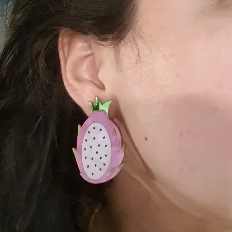 Aretes de PITAYA (Fruta del dragón)