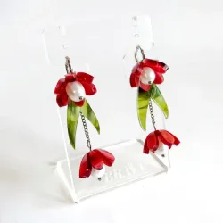 Argollas con flores (se puede usar de varias maneras)