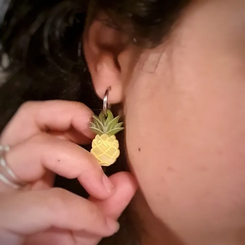 Argollas con PIÑAS 🍍 pequeñas