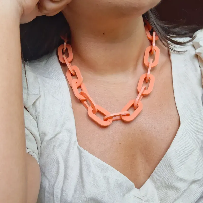 Cadena de espejuelos/Collar color mamey