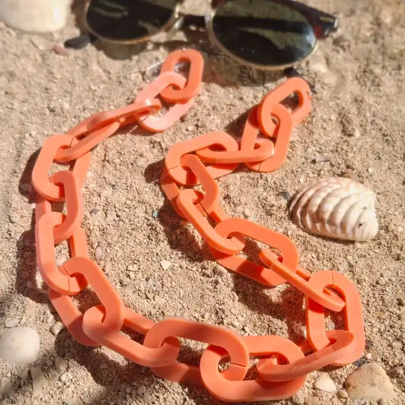 Cadena de espejuelos/Collar color mamey