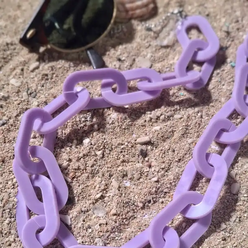 Cadena de espejuelos/Collar violeta