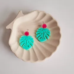 Monsteras medianas azul turquesa