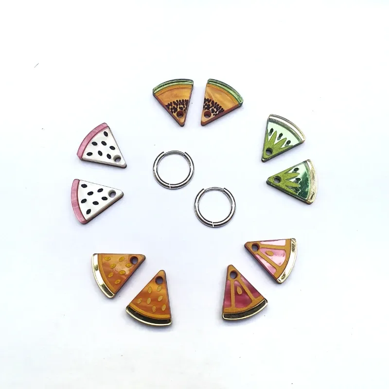 Set de argollas con piquitos de frutas