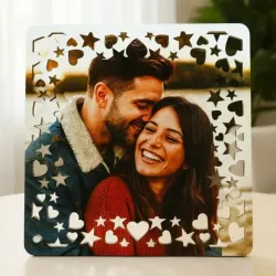 Cuadro MDF estrellas y corazones