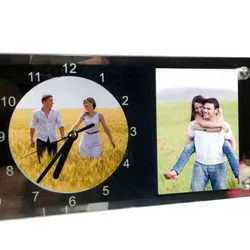 Marco de cristal con reloj