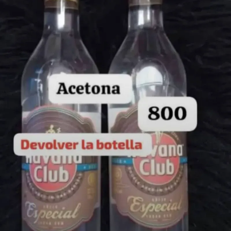Botella de asetona 