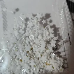 Flores resina blanca