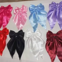 Maxilazos de tela de satin para niñas