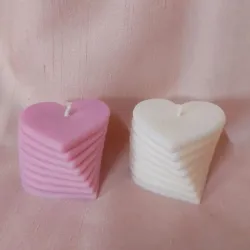 Vela en forma de corazón en espiral